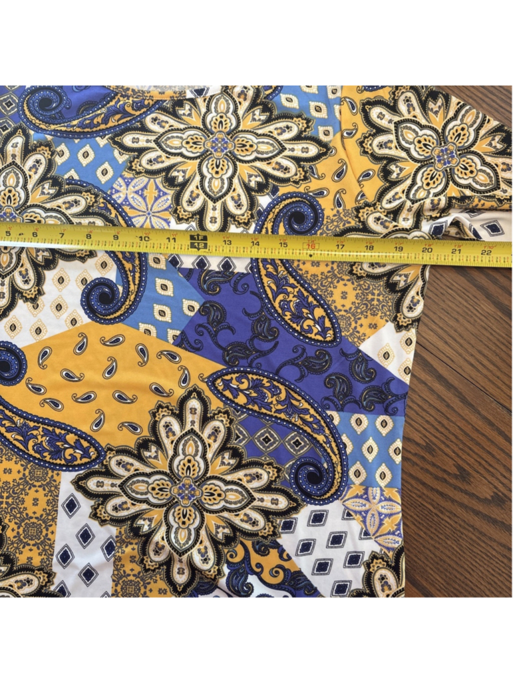sunny leigh tops long sleeve blue/gold women’s M - Picture 5 of 8